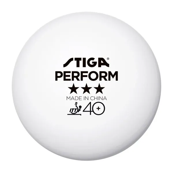 Мяч для наст. тенниса Stiga Perform 3***, 40+, 1113-2110-06, пластик, ITTF Appr., уп.6 шт, бел за 2&nbsp;121.60 ₽ в Кургане