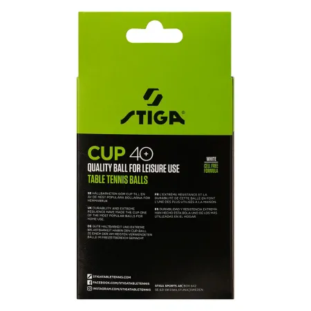 Мяч для наст. тенниса Stiga Cup ABS, 1110-2510-12, диам.40+мм, пластик, упак. 12 шт, белый за 1&nbsp;774.80 ₽ купить в Кургане
