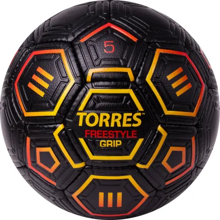 Мяч футб. TORRES Freestyle Grip, F323765, р.5, 32 панели. PU, ручная сшивка, черно-желт-красн за 2&nbsp;070.60 ₽ купить в Кургане