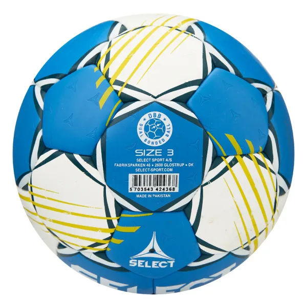 Мяч ганд. SELECT HB FORCE DB V25, 1622858205, Senior (р.3), EHF Appr,ПУ, гибр.сш., сине-белый за 8&nbsp;438.80 ₽ в Кургане