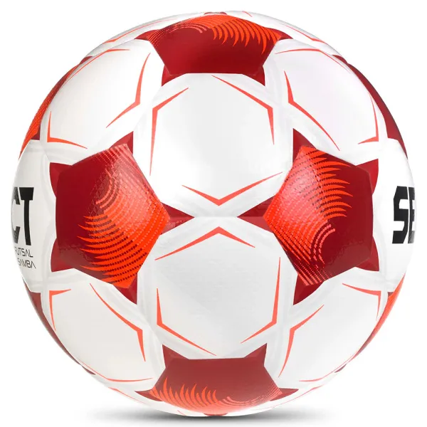 Мяч футзал. SELECT Futsal Samba v26, 1063471008, р.4,FIFA Basic, 32п, ТПУ, гибр.сш, бел-кр-черн за 5&nbsp;618.50 ₽ в Кургане