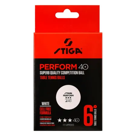 Мяч для наст. тенниса Stiga Perform 3***, 40+, 1113-2110-06, пластик, ITTF Appr., уп.6 шт, бел за 2&nbsp;121.60 ₽ купить в Кургане