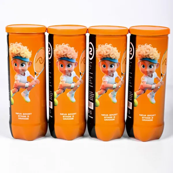 Мяч теннисный детский NS Orange, 5021005, уп.3 шт, резина, шерть, нейлон, желто-оранжевый за 613.70 ₽ в Кургане