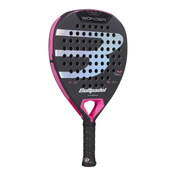 Ракетка для падела BULLPADEL Wonder 27, 497250, для продв.игроков, стекловолокно, карбон, черно-роз за 42&nbsp;969.20 ₽ в Кургане