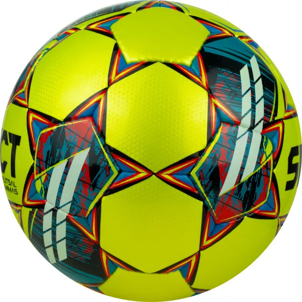 Мяч футзал. SELECT Futsal Mimas, 1053460550, р.4,FIFA Basic, 32 пан, гл.ПУ, руч.сш, жел-сине-красный за 6&nbsp;303.60 ₽ в Кургане