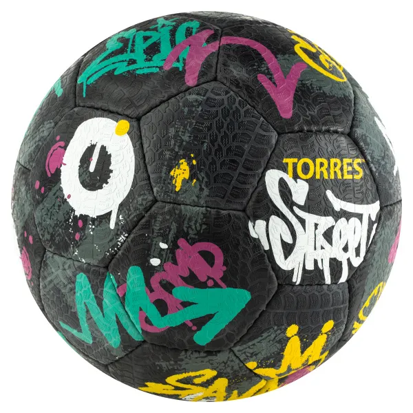 Мяч футб. TORRES Street, F023225, р.5, 32 пан.. рез., 4 подкл. слоя, руч. сшив., черно-мультиколор за 2&nbsp;713.20 ₽ в Кургане