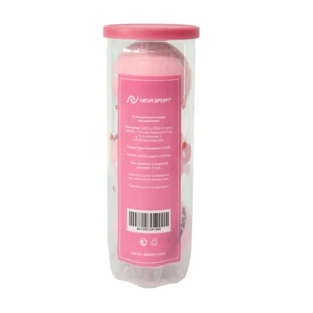 Мяч для падела NS Sakura, UAA2, уп.3 шт, сукно, нат.резина, розовый за 824.50 ₽ купить в Кургане