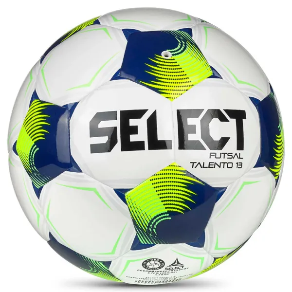 Мяч футзал. SELECT Futsal Talento 13 V26, 1062471015, р.3, 32п, ТПУ, гибр.сш, бело-сине-желтый за 4&nbsp;355.40 ₽ в Кургане