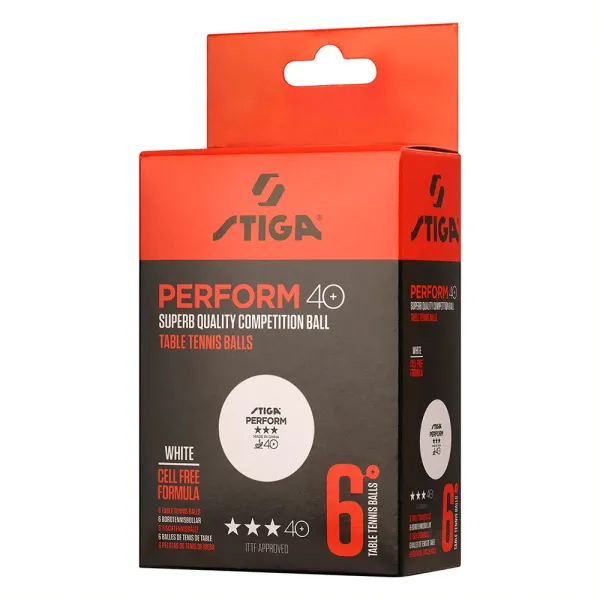 Мяч для наст. тенниса Stiga Perform 3***, 40+, 1113-2110-06, пластик, ITTF Appr., уп.6 шт, бел за 2&nbsp;121.60 ₽ в Кургане