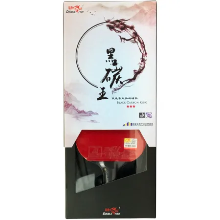 Ракетка для н/т DOUBLE FISH Black Carbon King Racket 3***, для професс.,ITTF Appr.,накл.2,1,мм за 4&nbsp;346.90 ₽ купить в Кургане