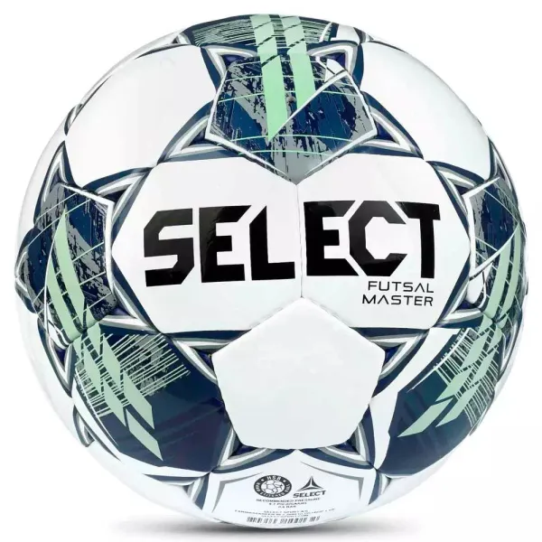 Мяч футзал. SELECT Futsal Master Shiny V22, 1043460004, р.4, Basic,32п, гл.ПУ, руч.сш,бел-син-зел за 7&nbsp;539.50 ₽ в Кургане