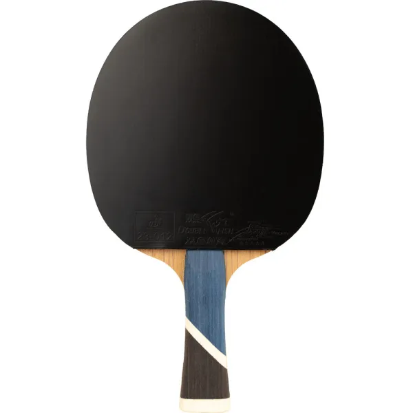 Ракетка для н/т DOUBLE FISH 5A+C, для продвин, ITTF Appr, накл. 2,1 мм, конич. ручка+ 2 мяча V40+мм за 2&nbsp;779.50 ₽ в Кургане