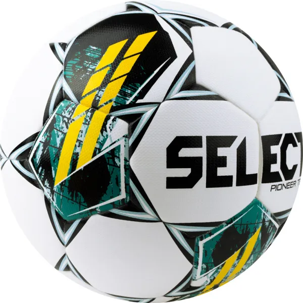 Мяч футб. SELECT Pioneer TB V23, 0865060005, р.5, FIFA Basic, 32п, ПУ, термосш, бело-зелено-желтый за 5&nbsp;684.80 ₽ в Кургане