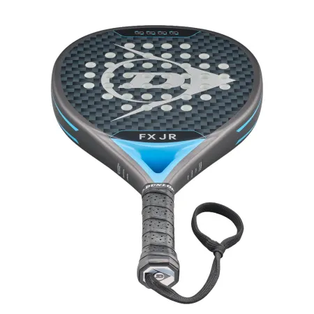 Ракетка для падела Dunlop FX Jr, 10370738, для юниоров, гибрид, графит, черно-голубой за 11&nbsp;019.40 ₽ купить в Кургане
