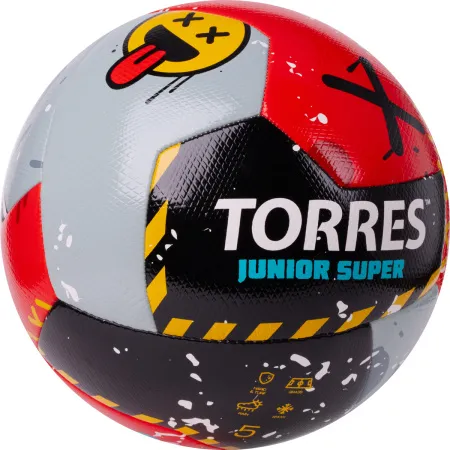 Мяч футб. TORRES Junior-5 Super, F323305, р.5, ПУ,4сл,12 п,гибрид.сш,крас-чёрн-сер за 2&nbsp;272.90 ₽ купить в Кургане