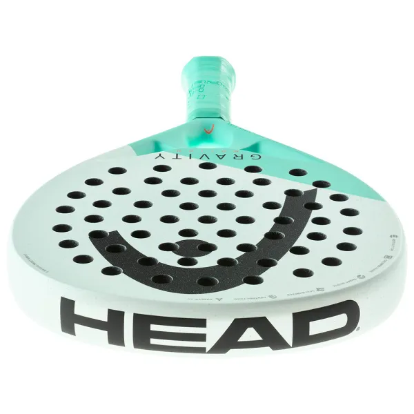 Ракетка для падела HEAD Gravity Motion, 224014, для продвинутых игроков, карбон, бело-бирюзовый за 23&nbsp;604.50 ₽ в Кургане