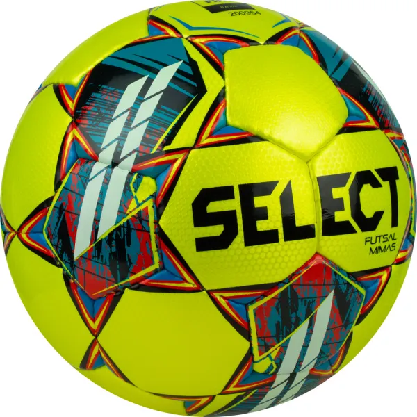 Мяч футзал. SELECT Futsal Mimas, 1053460550, р.4,FIFA Basic, 32 пан, гл.ПУ, руч.сш, жел-сине-красный за 6&nbsp;303.60 ₽ в Кургане