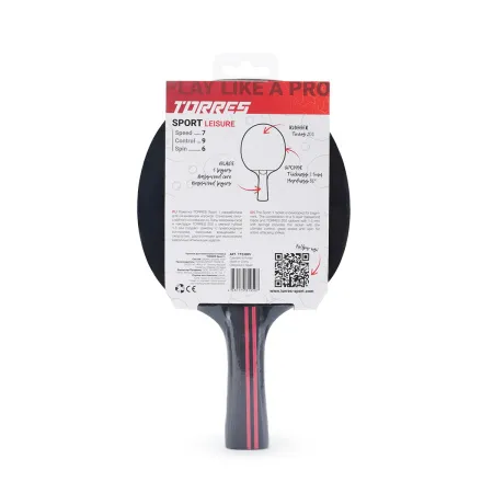 Ракетка для н/т TORRES Sport 1*, TT23005 для любителей, накладка 1,5 мм, конич. ручка за 991.10 ₽ купить в Кургане