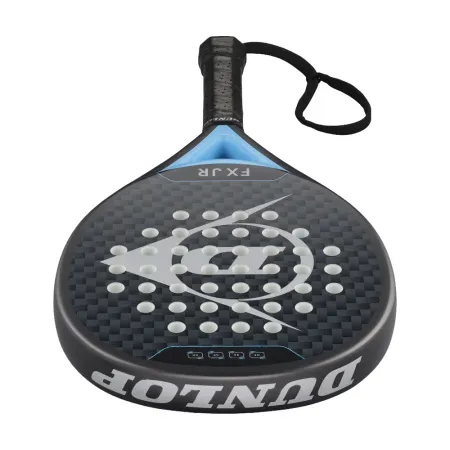 Ракетка для падела Dunlop FX Jr, 10370738, для юниоров, гибрид, графит, черно-голубой за 11&nbsp;019.40 ₽ купить в Кургане