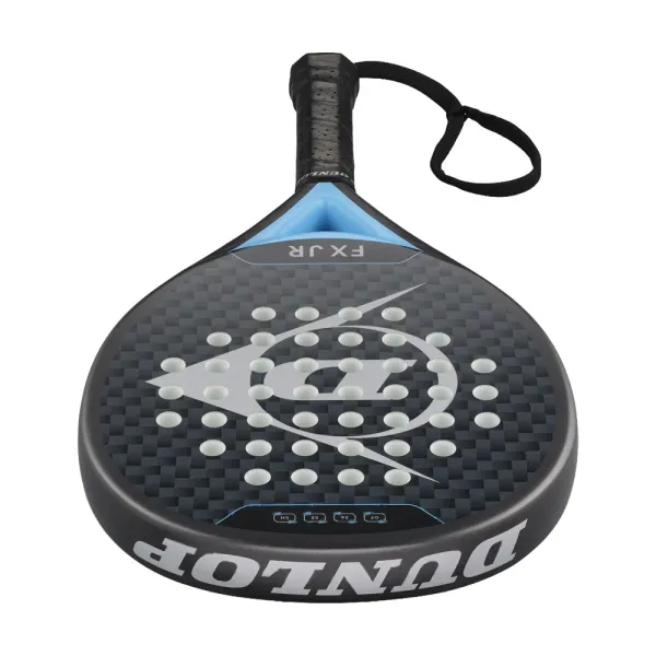 Ракетка для падела Dunlop FX Jr, 10370738, для юниоров, гибрид, графит, черно-голубой за 11&nbsp;019.40 ₽ в Кургане