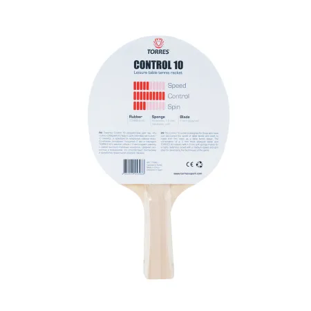 Ракетка для н/т TORRES Control 10, TT0001, для начинающих, накладка 1,5 мм, конич. ручка за 426.70 ₽ купить в Кургане