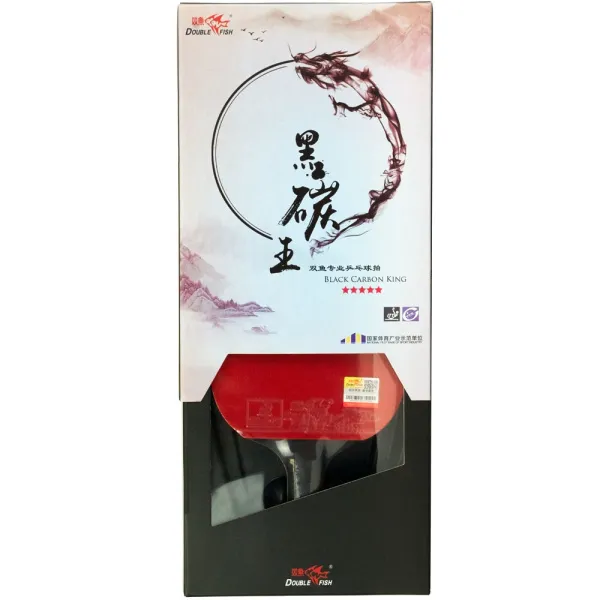 Ракетка для н/т DOUBLE FISH Black Carbon King Racket 5*****, для професс.,ITTF Appr.,накл.2,1,мм за 6&nbsp;434.50 ₽ в Кургане