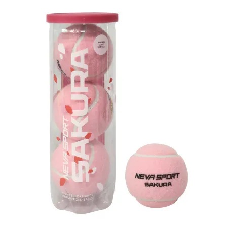 Мяч для падела NS Sakura, UAA2, уп.3 шт, сукно, нат.резина, розовый за 824.50 ₽ купить в Кургане