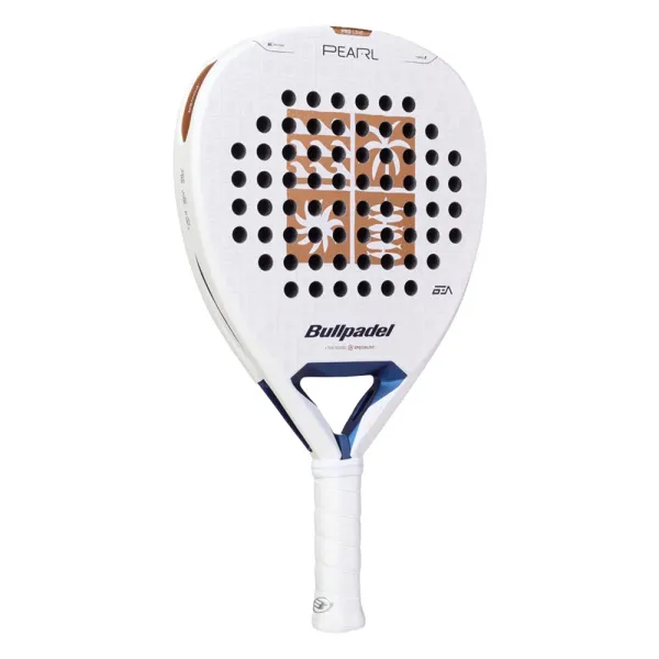 Ракетка для падела BULLPADEL Pearl 27, 497249, для проф-в, стекловолокно,карбон, бело-золотистый за 44&nbsp;319 ₽ в Кургане
