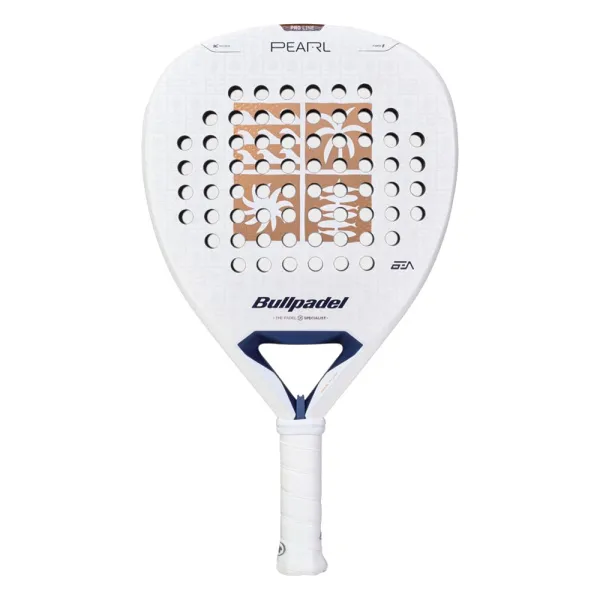 Ракетка для падела BULLPADEL Pearl 27, 497249, для проф-в, стекловолокно,карбон, бело-золотистый за 44&nbsp;319 ₽ в Кургане