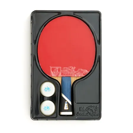 Ракетка для н/т DOUBLE FISH 5A+C, для продвин, ITTF Appr, накл. 2,1 мм, конич. ручка+ 2 мяча V40+мм за 2&nbsp;779.50 ₽ купить в Кургане