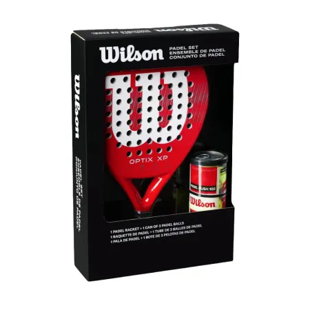 Набор для падела WILSON Optix XP Padel KIT, WR202110U2, ракетка + 3мяча, красный за 20&nbsp;362.60 ₽ купить в Кургане
